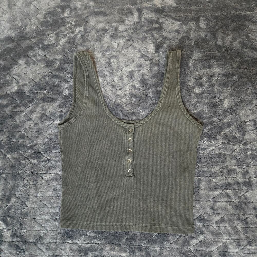 Abercrombie & Fitch Women's Soft A&F Rib Crop Top Tank Top Black - Size  S